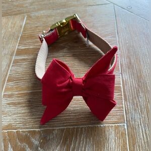 Crew LaLa Scarlet Red Belle Bow Dog Collar